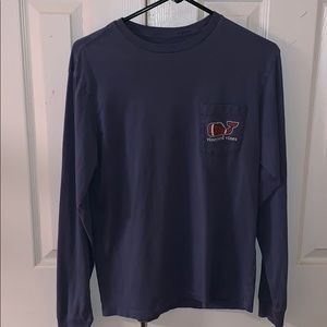 blue football vineyard vines long sleeve men’s xs